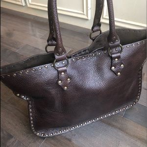 Sundance Leather Riveted Tote